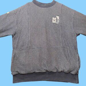 Etonic Golfwear Windstopper Striped Pullover Sweatshirt M Marian Catholic Logo